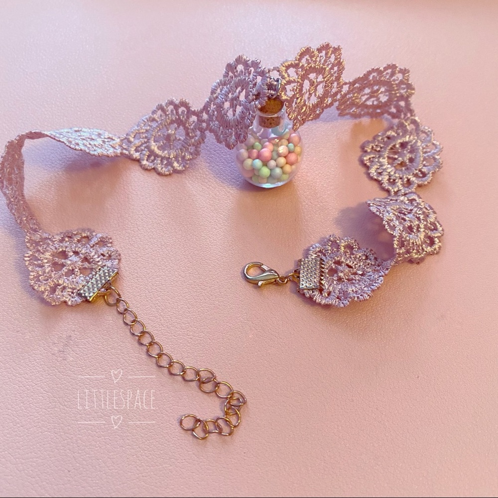 Handmade Potion Bottle Lace Choker 🌸 - Picture 2 of 4